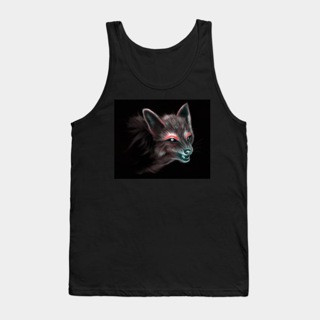 Neon Fox War Paint Tank Top by Jarrodjvandenberg